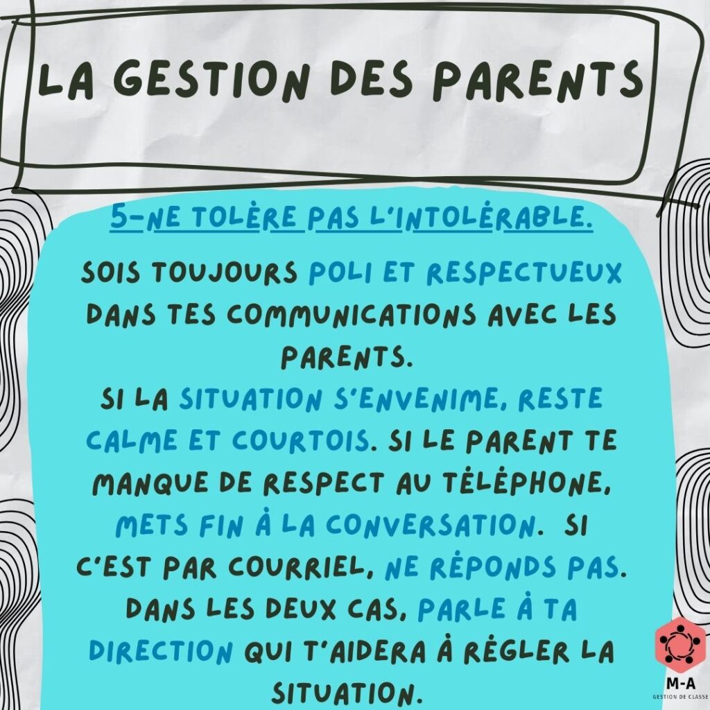 La gestion des parents